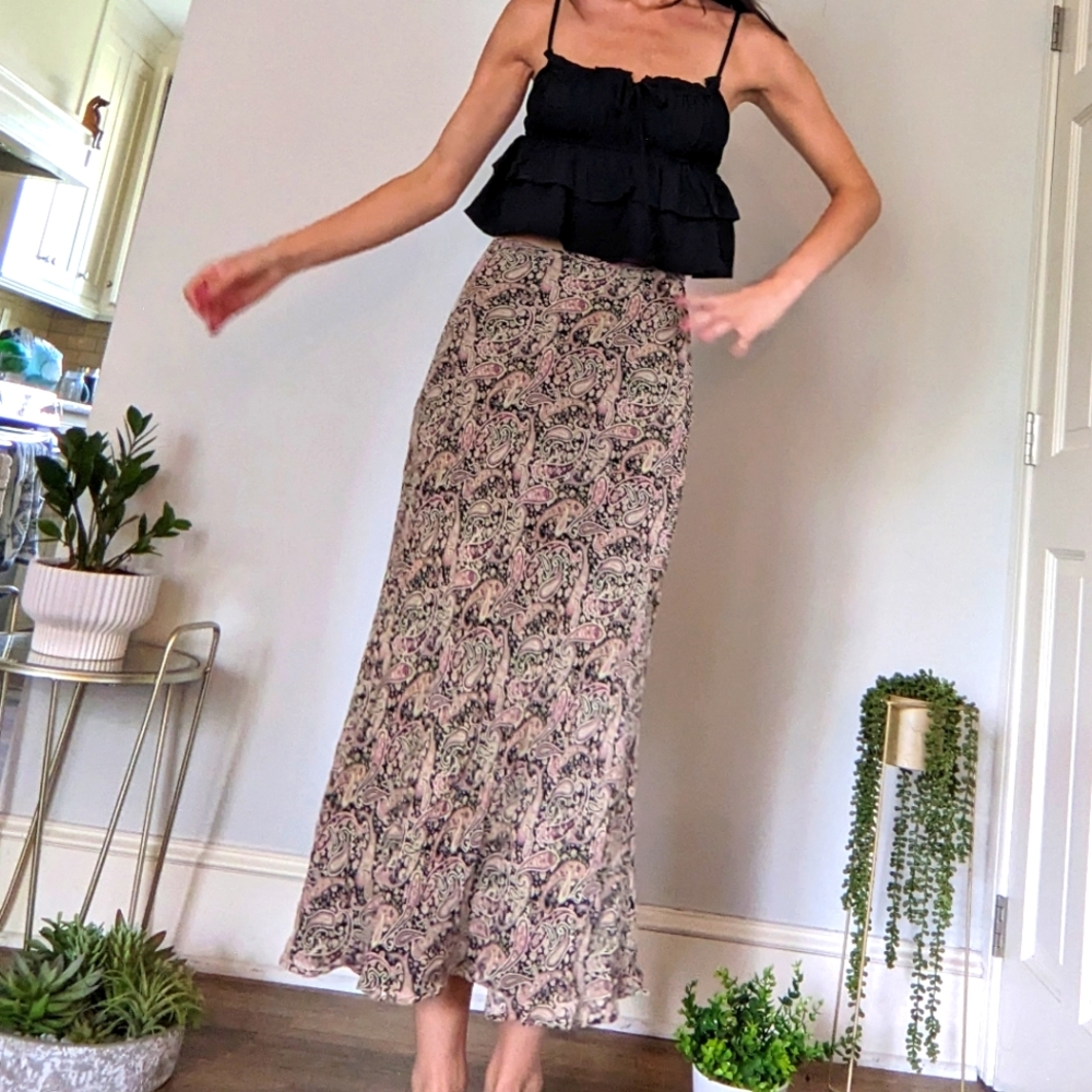 Ann Taylor paisley maxi skirt